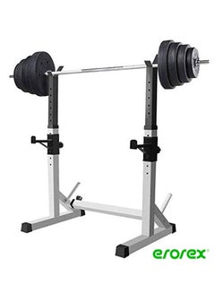 اشتري Adjustable Heavy Duty Squat Rack Max Load 550LBs Perfect for Home Workouts Adjustable Height and Width في السعودية