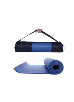 Buy 10mm Thick Yoga Mat with Carrying Bag, Blue in Egypt