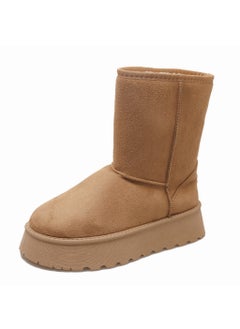 اشتري 2024 Winter Womens Plus-Size Snow BootsCamel Camel في الامارات