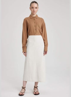 Buy Woman Pencil Woven Skirt in UAE