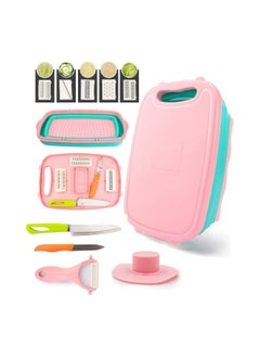 Buy YOMNA 9in1 Camping And Chopping Cutting Board Pink in UAE