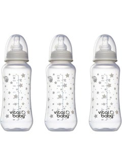 Buy Nurture Perfectly Simple Baby Feeding Bottle, 240ml, 3 Pieces, 0+ Months, Clear in UAE