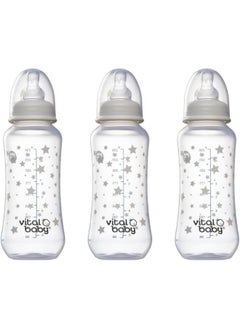 Buy Nurture Perfectly Simple Baby Feeding Bottle, 240ml, 3 Pieces, 0+ Months, Clear in UAE