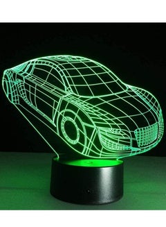 Buy Mini Car Shaped 3D Night Light Unique LED Magic Light 7/16 Color Conversion Bedroom Decoration Light Children Christmas Birthday Gift Toy in UAE