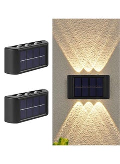 Buy 2 Pack Small Solar Light Outdoor Fence Solar Porch Lights Outdoor Decorative Lighting Patio Decor Light Up Down Wall Light Solar Lights 6Bead for Garden Outdoor Wall Backyard Patio Deck in UAE