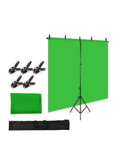 Buy 5x7ft Solid Color Backdrop Photography Kit with 5x7ft T-Shaped Background Adjustable Stand 5 Spring Clamps in UAE