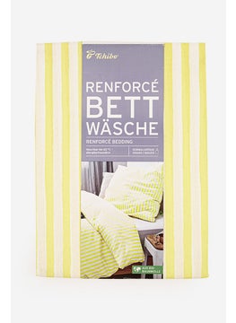 اشتري Single Reinforce Bedding 100 x 65/160 x 210 cm, Yellow/White في الامارات