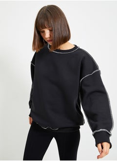 Buy Sweatshirt - Black - Boyfriend in Egypt