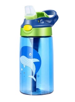 اشتري 480 ml زجاجات مياه للاطفال مع ماصة، كوب مضاد للانسكاب للاطفال الصغار في المدرسة، زجاجة مياه بلاستيكية قابلة لاعادة الاستخدام مانعة للتسرب للاولاد والبنات في السعودية