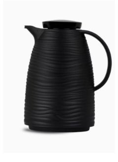 Buy Basra Corrugated Tea Thermos Black 1L in Saudi Arabia