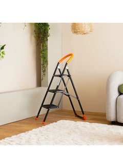 اشتري Milano Arnold Household Step Ladder (Ty13)-3 Steps Orange/Black R26903A في الامارات