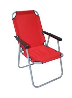 اشتري كرسي تخييم قابل للطي - كرسي شاطئ لشرفة الحديقة أو المهرجانات كرسي قابل للطي في الهواء الطلق ككرسي صيد أو كرسي نزهة (أحمر) في الامارات