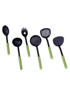 Buy 6Pcs Kitchen Utensils Spoon Set | Non-Stick Utensils Set | Non-Toxic Heat Resistant | Soft Nylon Utensils Set | Ladle, Skimmer, Spoon, Turners, Pasta Server Set | Baking or Cooking | BC312 in Saudi Arabia