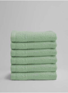 Buy 6 Pieces Face Towel by La'Marvel, Misty Jade 550 GSM 100% Cotton Luxury Home Towels in Saudi Arabia