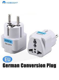 Buy Universal Travel Adapter,Convert US UK AU to EU GE Plug,Wall AC Power Charger Outlet,Compact and Lightweight,Perfect for International Travel in Saudi Arabia