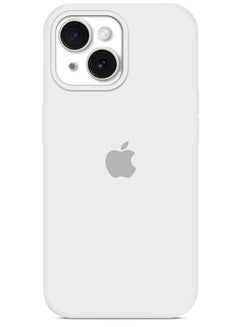 اشتري iPhone 15 Case Silicone Case Cover with MagSafe Durable and Anti Scratch Back Cover White في الامارات