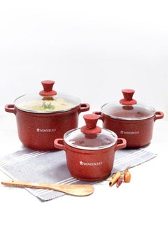 Buy Granite non-stick casserole set 6 pieces from Wonderchef de Cast in Saudi Arabia