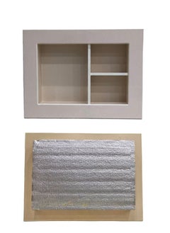 Buy Window air conditioner cover with rear insulation, premium Formica wood, 18 mm thick, standard size in Saudi Arabia