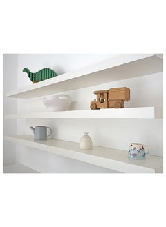 Buy FLOATING WALL SHELVES 120cm WHITE SIZE: 120x19.5x3.8cm in UAE