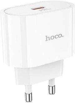 اشتري Hoco C94A - Metro Single Port Fast Charger (3A- PD20W), Support PD, PPS, QC3.0, FCP, AFC Fast Charging Protoclols, Compatible with iPhone Samsung Xiaomi Huawei Oppo - White في مصر