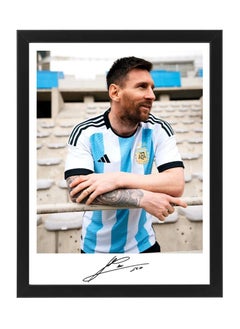 Buy World Cup Lionel Messi Argentina Autographed Poster with Frame  30x40cm in UAE