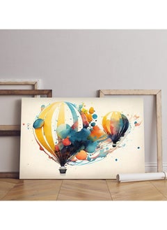 اشتري home gallery watercolor balloons abstract art air balloons Printed Canvas wall art في مصر