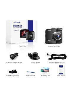 Buy GS63H Dash Cam Dual Lens 4K UHD Recording Car Camera DVR Night Vision WDR Built-In GPS Wi-Fi G-Sensor Motion Detection in UAE