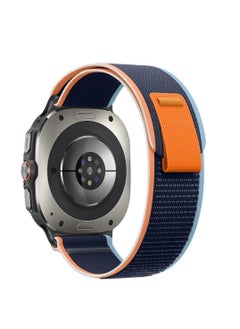 Buy Trail Loop Strap for Samsung Galaxy Watch 7 Ultra 47mm Nylon Sport No Gap Strap for Galaxy Watch 7 Ultra 47mm Wristband for Men (Orange Blue) in Egypt