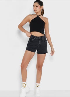 Buy High Waist Denim Shorts in UAE