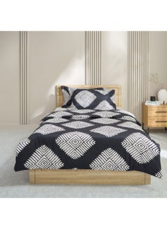 اشتري Houston Arno 3-Piece Printed Cotton Twin Duvet Quilt Cover Set 220 x 150 cm في الامارات