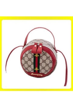 Buy Sunnycity & Bee Printed Round Crossbody Bag Red/Beige in UAE