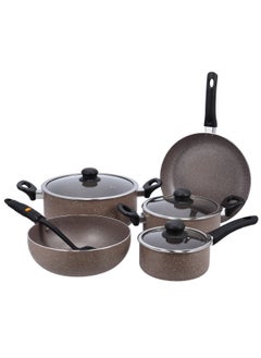 Buy Granite Coated Smart Cookware Set, 9Pcs, DC1577BGE in UAE