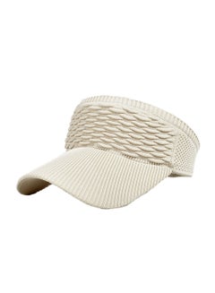Buy Sport Sun Visors Hat Women vintage knitted UV Sun Protection Wide Brim headbands Cap Beach Hat for Running Yoga Fitness Cycling Tennis Outdoor in UAE