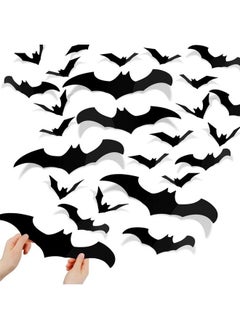 Buy Halloween Bats Wall Decor140 Pcs 3D Bat Decoration Stickers For Home Decor 4 Size Waterproof Black Spooky Bats For Room Decor in UAE