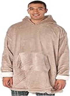 Buy Mintra Oversized Microfiber large size Wearable Blanket with Sherpa Mocha in Egypt