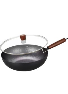 اشتري Handmade Iron Hand-forged Iron Pot Uncoated Wrought Iron Non-stick Pot Household Round Cuisine Cast Iron في الامارات