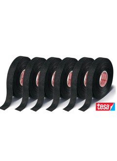 Buy 6pcs Tesa 51608 Black Fuzzy Fleece Interior Wire Loom Harness Tape 19 mm X 15 Meters in UAE