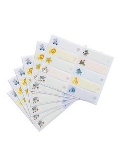 Buy 200 Pcs Baby Bottle Labels for Daycare, Self-Laminating Labels Waterproof Name Tag Labels Write-On Label Stickers Dishwasher Safe Labels School Labels for Kids with Cartoon Prints in UAE