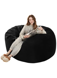 Buy COMFY CLASSIC VELVET BEAN BAG BLACK XL 2 in UAE