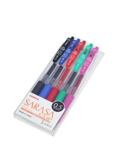 اشتري 5-Piece Sarasa Clip Gel-Ink Rollerball Pen Multicolor 0.5 mm 141335 في السعودية