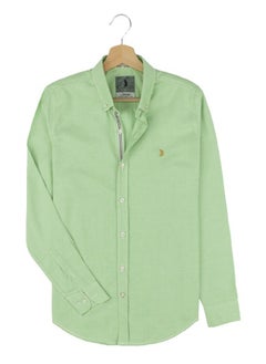 اشتري Green plain cotton shirt في مصر