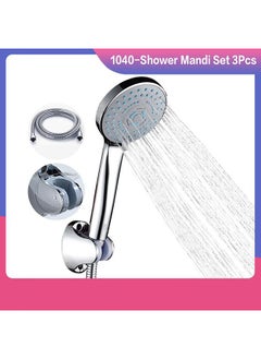 Buy Shower Mandi Set 6 Pcs 1040 - Shower Head Set Silver in Saudi Arabia