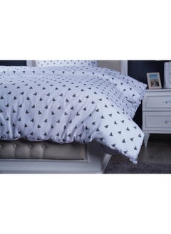 Buy Monochrome Butterfly S2 Duvet Cover Grey 160x200cm in UAE