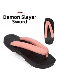 Buy Japanese Wooden Clogs Mens Anime SandalsPink Pink in Saudi Arabia