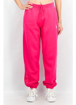 Buy Women Sportswear Fit Embroidered Logo Jogger Pants, Fuchsia in UAE