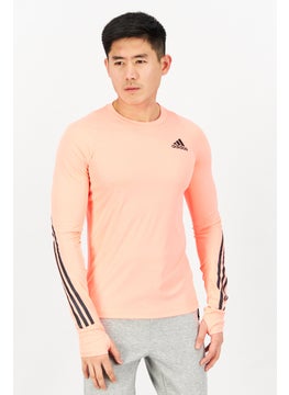 Buy Men Sportswear Fit Long Sleeves Running Sweatshirt, Pink in UAE