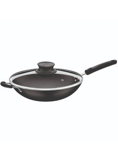 Buy Tramontina Loreto 32cm 4.4L Graphite Aluminum Wok Pan with Interior Starflon Max Nonstick Coating, Made in Brazil in UAE