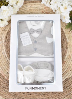 Buy 4-Piece Baby Suit Set with Gift Box in Saudi Arabia