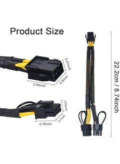 اشتري Pcie 6 Pin Mining Cable Gpu Vga Y Litter Cable For Bitcoin Mining 10 Pieces في السعودية