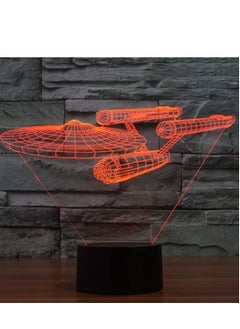 اشتري Star Trek Battleship Style USB Charging 7/16 Colour Discoloration Originative Visual Stereo Lamp 3D Touch Switch Control LED Sluttish Desk Lamp Multicolor Night Light في الامارات